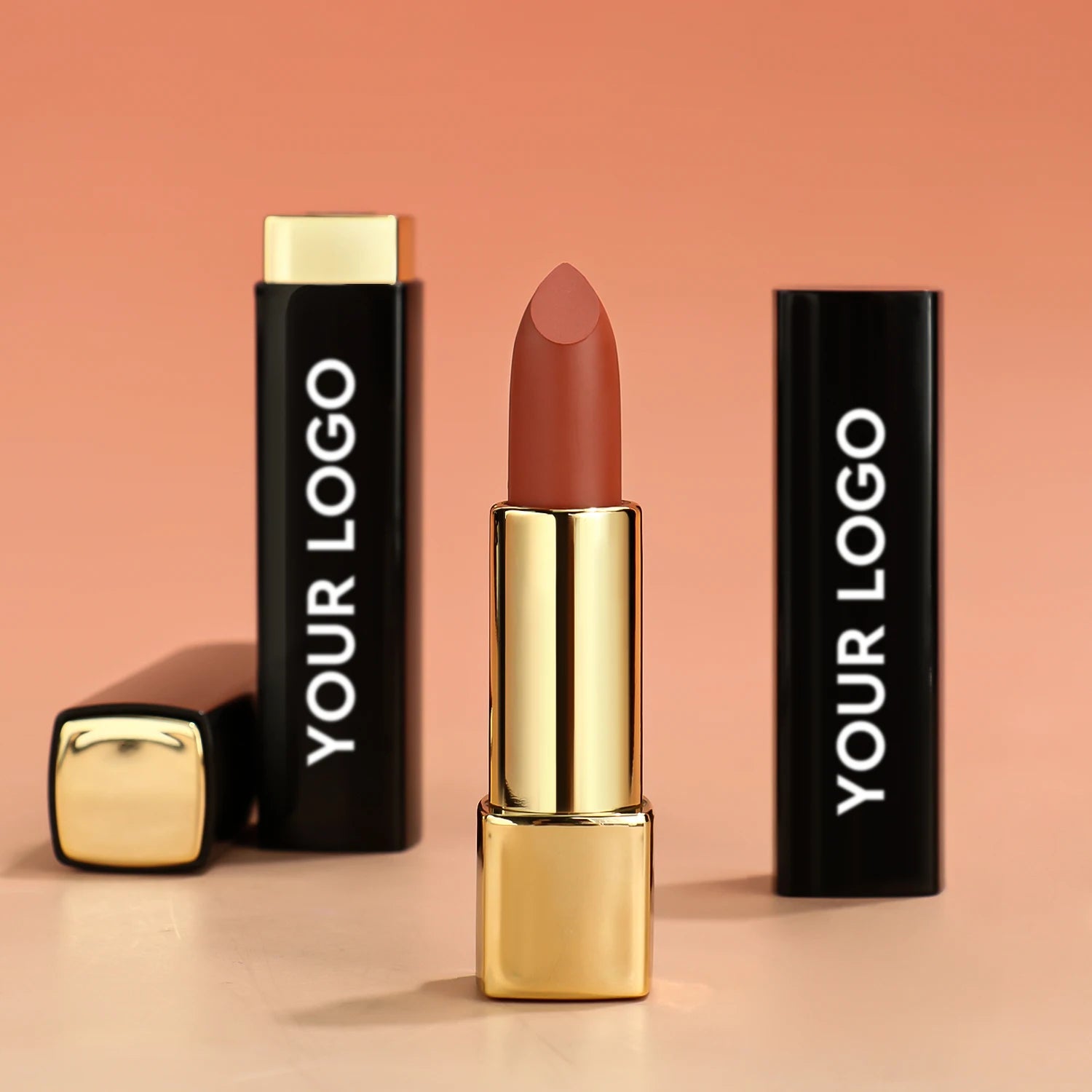 Black Pressed Matte Lipstick Private Label Waterproof Long Lasting Vegan Cruelty Free 14 Shades Solid Lipstick