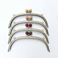 Deepeel MHD071 24.5cm Bag Hardware Accessories Retro Bag Handles Wooden Kiss Clasp Lock Frame Purse Clutch Frame