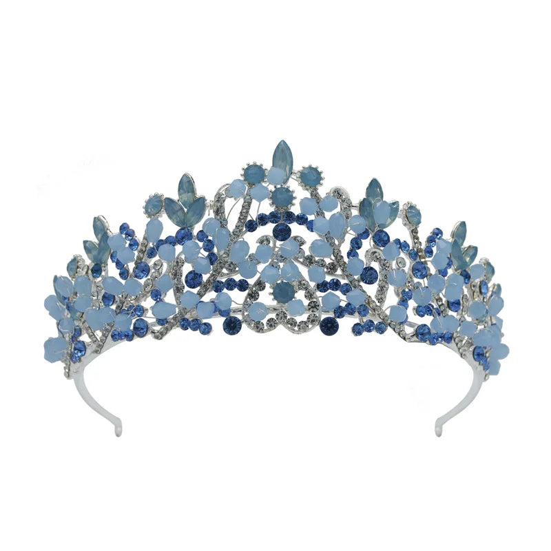 Elegant Temperament Handmade Alloy Crystal Rhinestone Wedding Headwear Bridal Crown