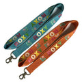 Custom Designer Logo Printed Bamboo Fiber Material Eco Friendly Key Lanyards