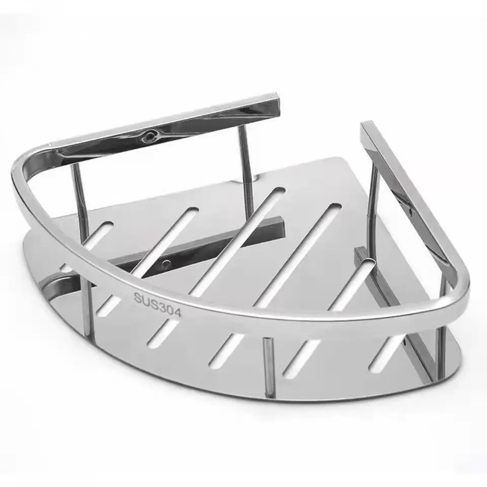 Chinese Factory Fashion Home Storage Rack Hollow 1mm Thick Bathroom Corner Shelf Bathroom Rack Shelf
