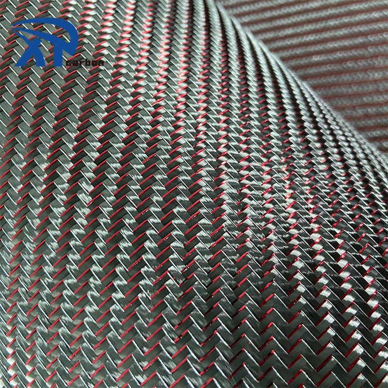 China Supplier Metallic Carbon Fiber Reflection Fabric Silver Heat Moldable Color Carbon Fibre Cloth