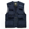 Custom Print Embroidery Logo Men Work Cargo Photographer Black Mesh Utility Tactical Vest Men's Hiking Vests