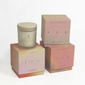 Eco Luxury Square Pink Candle Box Rigid Packing UV Coating Matt Lamination Recycled Materials Sponge Lining Eco-friendly