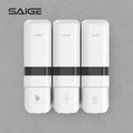 Wholesale Supply Modern Design Durable ABS Plastic Wall Triple Toilet Manual Soap Dispenser