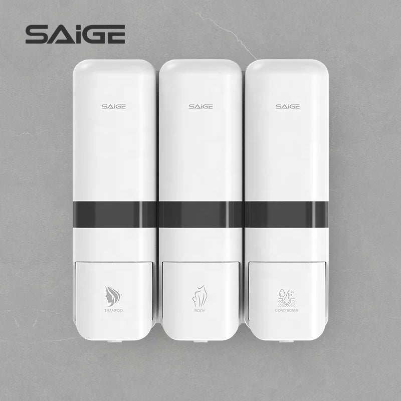 Wholesale Supply Modern Design Durable ABS Plastic Wall Triple Toilet Manual Soap Dispenser