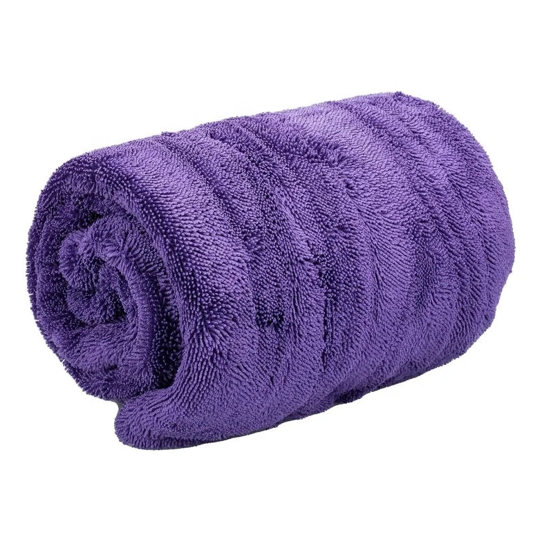 Microfiber Twisted Loop Car Drying Towel 90cm X 60cm 1400gsm Double Sided Quick-Dry for Home Use Streak-Free Detailing