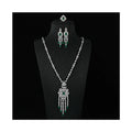 Wholesale Luxury Zircon Women Accessories Jewelry Set Green Gemstone Cubic Zirconia Jewelry Set for Woman Luxury