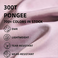 700+ Color in Stock Waterproof 100% Polyester Taffeta 300T Pongee Fabric for Down Coat Jacket Trousers Lining