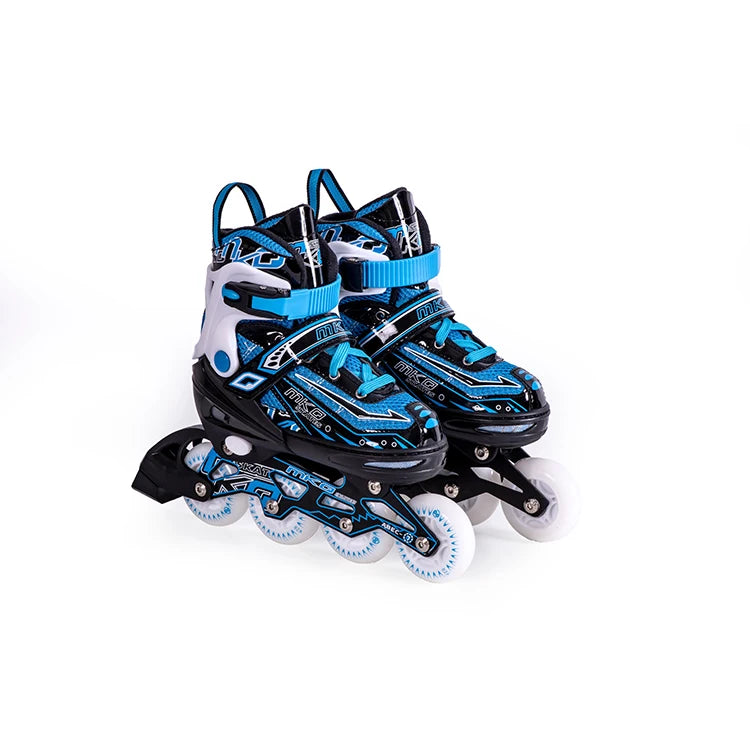 EACH Flashing Roller Inline Skates Shoes 4 Wheels Adjustable 4 Roller Skate Skating Shoes for Kids Boys