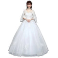 2022 Autumn and Winter New Plus- Size Female Wedding Dress One Word Shoulder Length Dress Weddings Dresses for Women