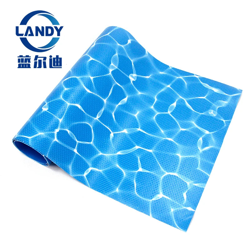 Landy F286 Natural Water Wave Swimming Pool Liner UV-Resistance Anti-Slip Rectangle Swimming Pool Liners for Pools