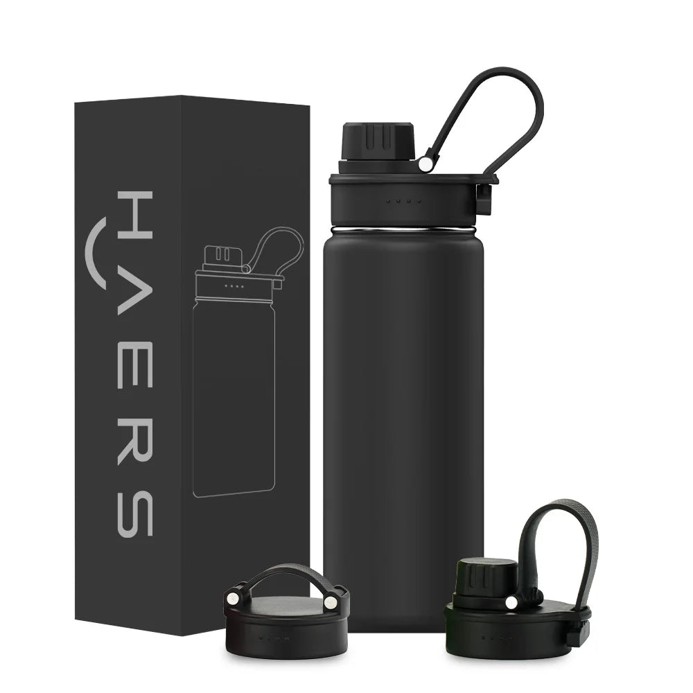 Hot Selling Custom 32/40/64oz Large Capacity Vacuum Flask Thermal Drink Sports Bottle Water with LOGO 3 Lids
