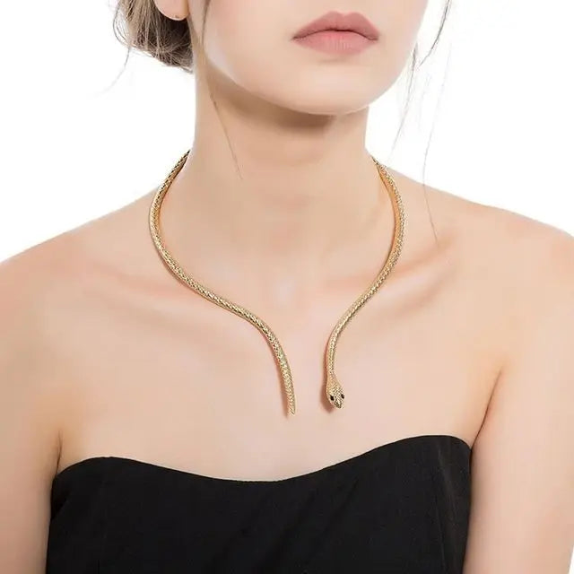 High Quality Alloy Snake Chocker Necklace for Women