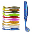 Fishing Lure Factory Small T Tail Soft Lure 50mm1g 15pcs Soft Worm Lures Bait Shad Fish PVC Swimbait Wobbler Soft Fishing Bait