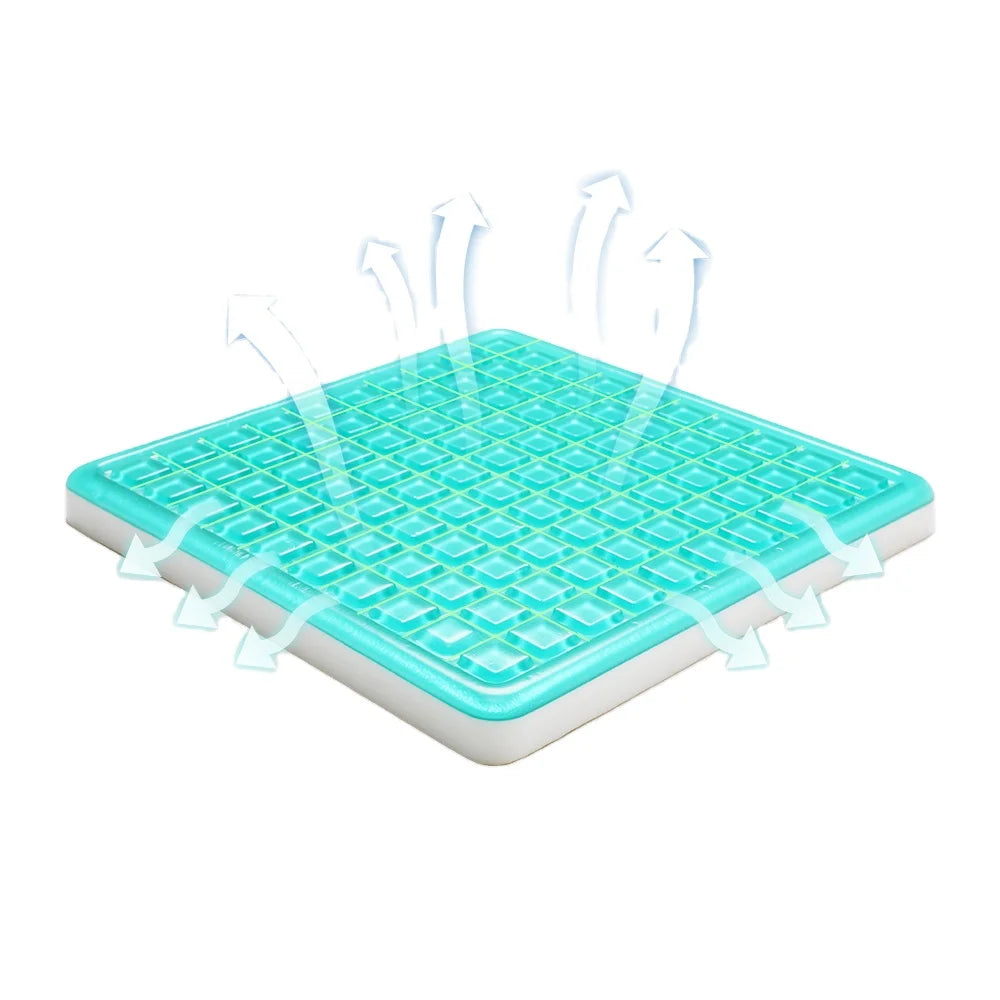 OEM & ODM Orthopedic Cooling Memory Foam Gel Car Seat Cushion Square Ice Colling Gel Seat Cushion for Living Room