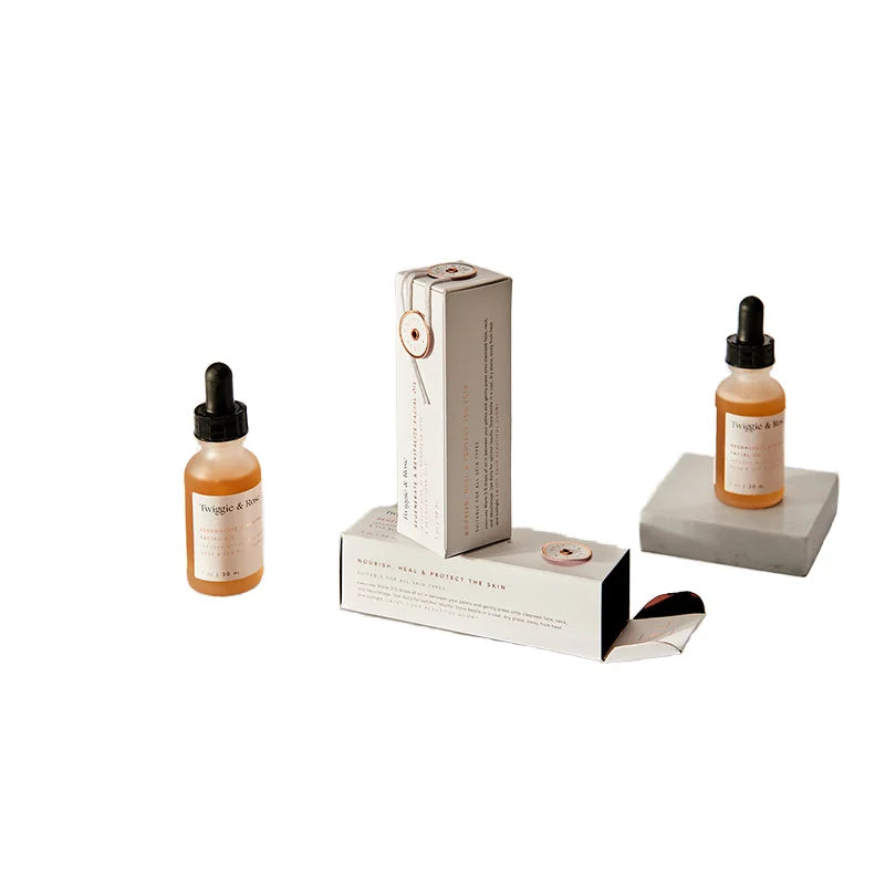 Custom Designed Essential Oil Bottle Perfume Gift Box Rigid Matt Laminated Cosmetic Packaging for Wigs Embossed Printing Set