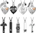 Mix Styles Birthstone Cremation Heart Urn Necklace Ashes Jewelry for Women Men Keepsake Pendant Memorial Locket Ash Holder
