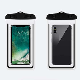 Transparent PVC Inflatable Mobile Phone Case Universal Waterproof Smartphone Pouch Neck Hook Lanyard Easy Touch Screen Access