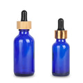 1oz 30 ml Cosmetic Blue Essential Oil Serum Dropper Bottles boston Round Shape Empty Glass Bottle