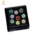 VVS Moissanite Diamond 1.0CT 2.0CT 3.0CT Round Cut Colorful Moissanite Stone for Ring Earrings Bracelets Valentine's Day Gift