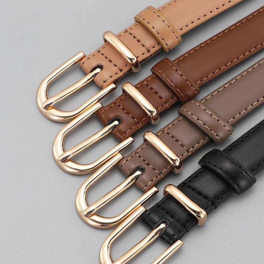New Custom Women's Belt Pin Buckle Pure Cowhide Women's Casual Belt Decorative Jeans Dress Belt