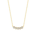Fashion Necklace Jewelry 925 Sterling Silver a Row of Round Zircon Necklace Diamond by the Yard Gold Plated Necklaces for Women