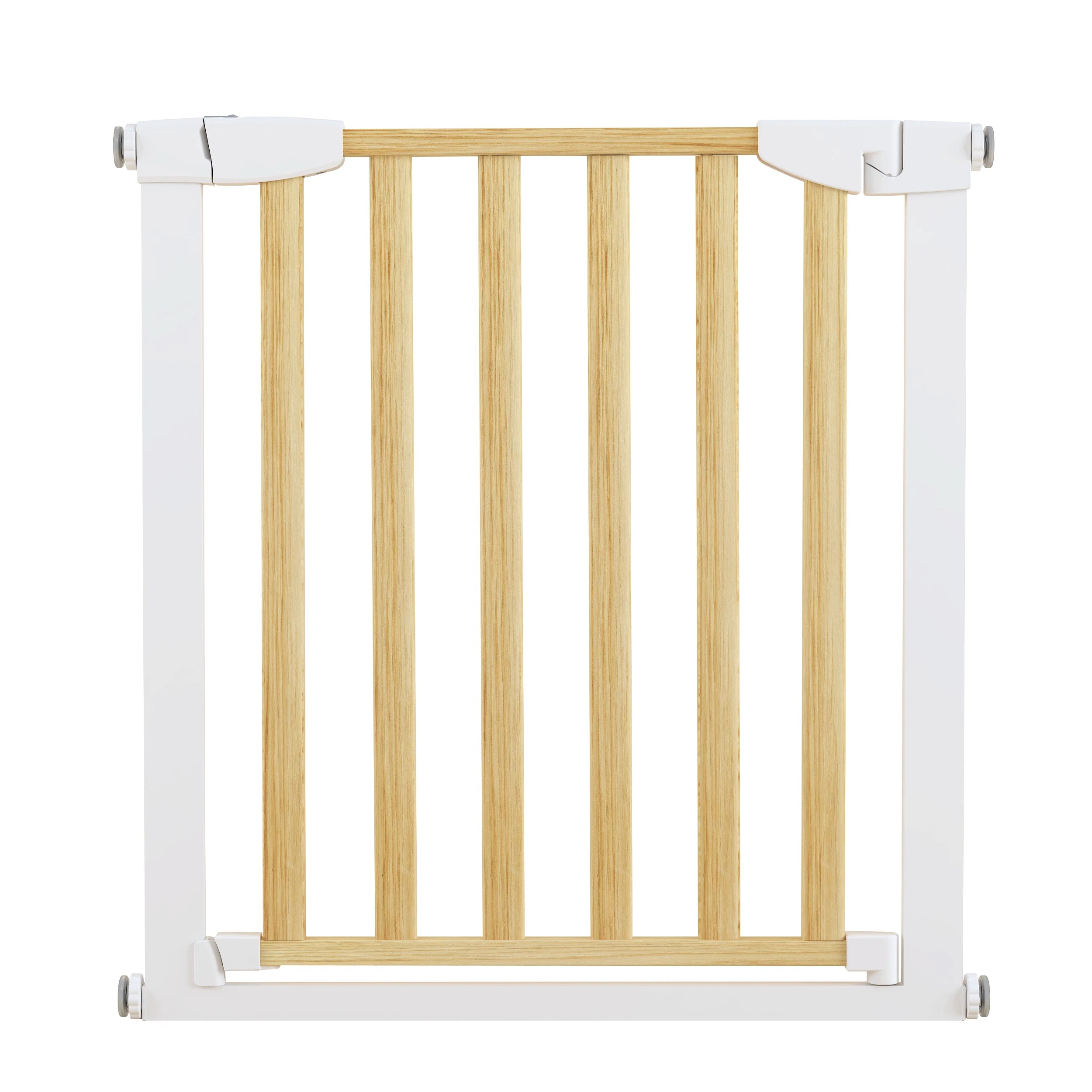 White Safety Baby Gate Easy Installation Durable Metal Child Baby Stair Gate