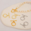 18K Gold Plated Brass Clasp Used for Making Necklaces End Clasps Flower Wreath OT Clasp