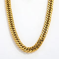 Joolim 18k Gold Plated PVD Chunky Cuban Chain Choker Necklace Tarnish Free Stainless Steel Necklace for Women MegaBDM