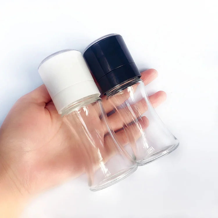 Kitchen Spice Tools 70ml Pepper Salt Shaker Manual Salt Pepper Grinder Glass Bottle