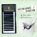 Fanning Eyelash Extensions Easy Fan Volume Trays Cashmere Matte Black High Quality Wholesale Lash Extensions