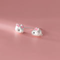 925 Sterling Silver Cute Rabbit Shape Ear Stud Earrings for Girls Trendy Women Small Fashion Jewelry Earings