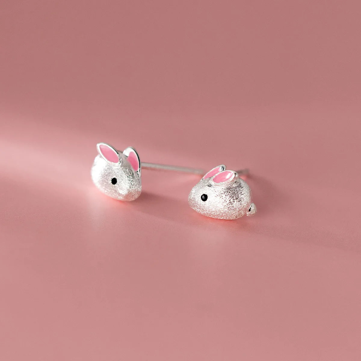 925 Sterling Silver Cute Rabbit Shape Ear Stud Earrings for Girls Trendy Women Small Fashion Jewelry Earings
