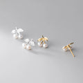 Fahion S925 Sterling Silver Simple Cherry Pearl Earrings Cute Elegant Stud Earrings Fashion Jewelry Earrings Women