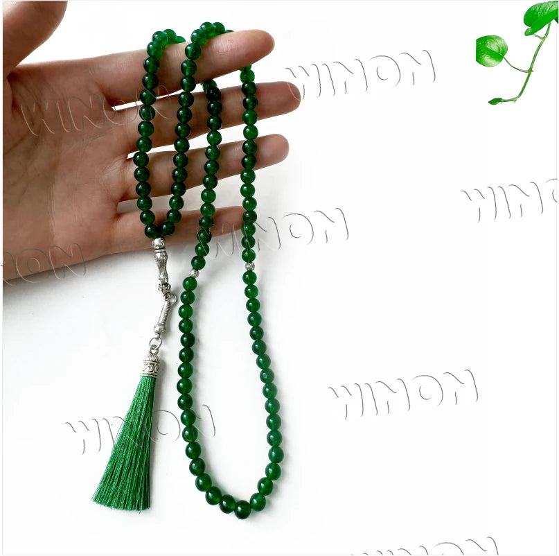 Wholesale Islamic Muslim Natural Stone 99 Rosary Prayer Beads Tasbih Necklace for Muslim Gifts Eid Ramadan