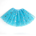 Blue TUTU Dance Skirt for Girls Shiny Star 3 Layers Tulle Short Skirt for Girls