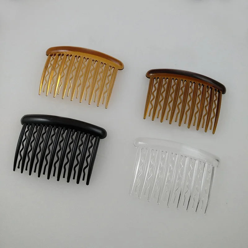 5.2cm*7.8cm 3 Inch 17teeth Frilly Teeth Plastic Side Combs for DIY Hair Accessories Hair Comb for Ponytail