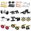 Wholesales Custom Logo Metal Silver Stainless Steel Bouton De Manchette Cuff Links Gift Set Cufflinks for Men