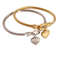 Ouj Wholesale Retro Horseshoe Lock Bracelet Simple Stainless Steel Cable Cord Bangles for Women Fashion Accessory