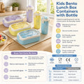 Custom Logo Reusable Leak Proof Stackable Portable Kids Bento Lunch Box Set Private Label Packaging