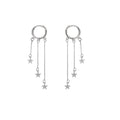 Factory Wholesale 925 Sterling Silver Star Pendant Hoop Earrings for Women Jewelry 2023