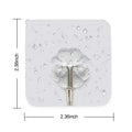 Transparent Wall Hooks Waterproof Oilproof Self Adhesive Hooks Reusable Seamless Hanging Hook for Kitchen Bathroom Office