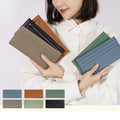 Wholesale Price Slim Wallet Card Holder Women Genuine Leather Fashion Thin Rfid Wallets Women Long Wallet With Front Cover