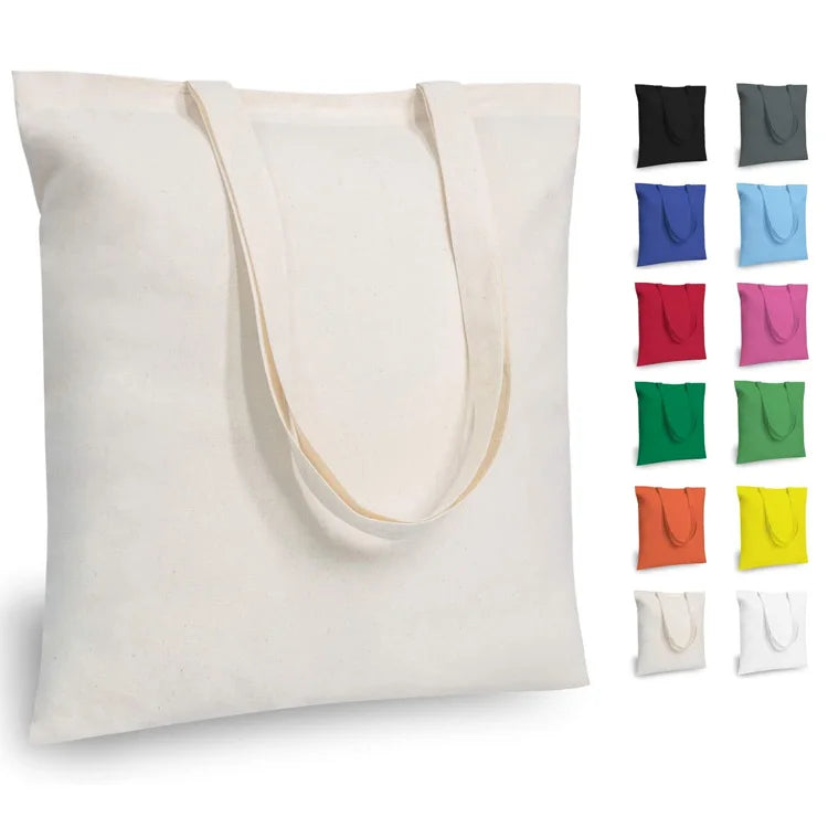 Custom Promotional Gift Blank Logo Printed Eco-friendly Organic Muslin Shopping Calico Cotton Canvas Tote Bags with Print