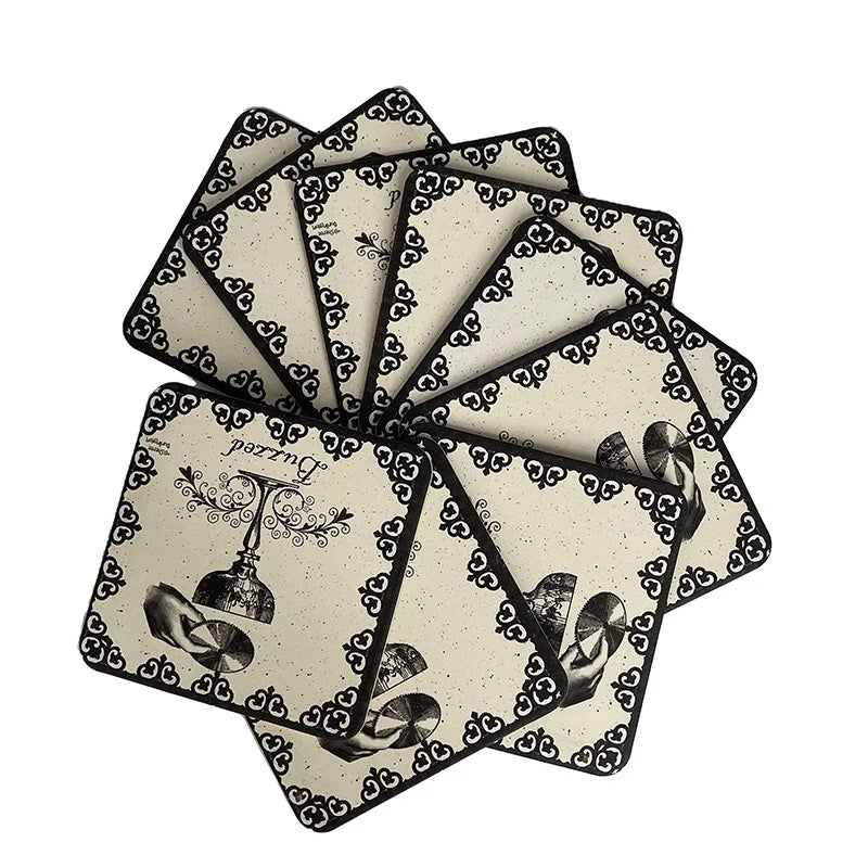 Custom Printing Cardboard Absorbent Beer Paper Coaster Bar Table Beer Cup Mat