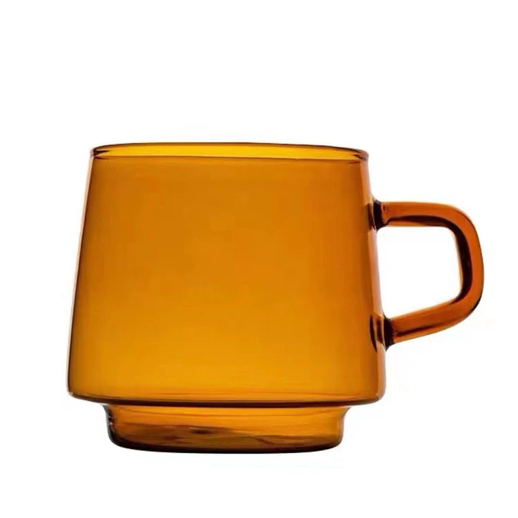 Hot Sell Borosilicate Glass Tea Coffee Mug Customized Color Double Wall Heat Resisting BPA Free Dishwasher Safe 350ml/12oz