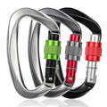 CLIWIZ Factory Wholesale Aluminum Alloy Rock Climbing Cave Exploring 25kN Ultra-Light Screw Gate Snap Hooks Carabiner SGM7104B