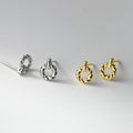 Fashion Jewelry 925 Sterling Silver Twisted Geometric Stud Earring for Women 18K Gold Plated 925 Silver Earring Piercing Jewelry