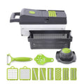Multi Function Hand Operated Vegetable Cutter Slicer Shredder With 6 Blades and Strainer